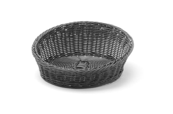 Corbeille à pain rond 370x60/120 mm noir PP – Image 3