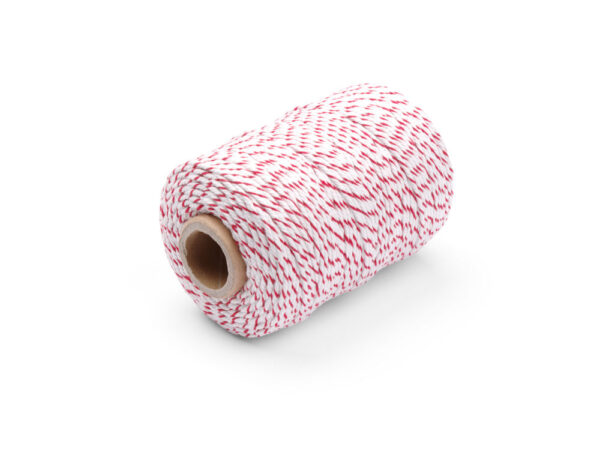 Corde à roulade cotton rouge blanc 200 g