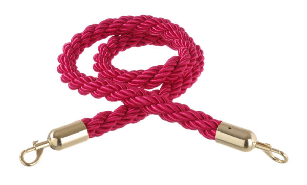 Cordes pour poteau d'accueil rouge avec crochet doré