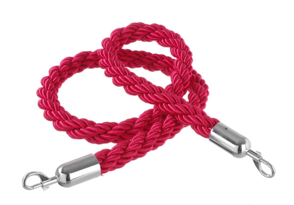Cordes pour poteau d'accueil rouge avec crochet doré – Image 3