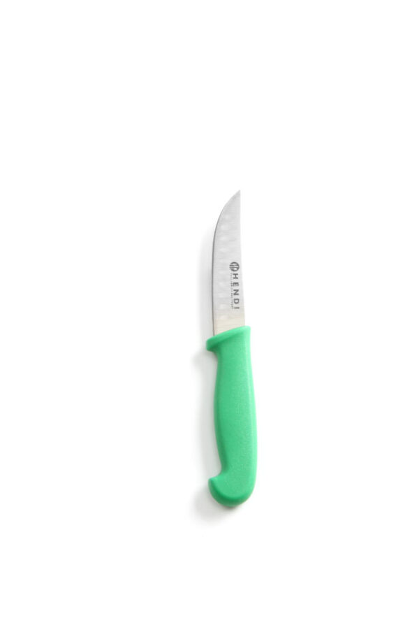 Couteau à légumes dentelé vert 100 mm