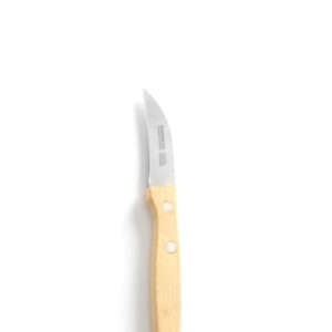 Couteau éplucheur 165mm courbé poignée bois lame 60 mm