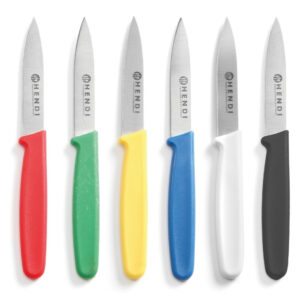 Couteau éplucheur set 75 mm blanc roug bleu vert noir jaun