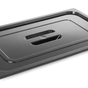 Couvercle Gastronorm s/ouv 1/4 polycarbonate noir