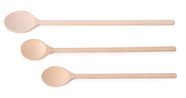 Cuillère en bois set 3 30-35-40 cm