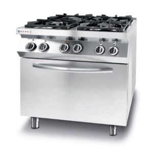 Cuisiniére à gaz 4 feux convection - GN 1/1