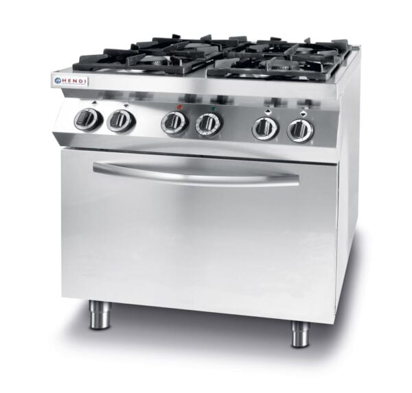 Cuisiniére à gaz 4 feux convection - GN 1/1