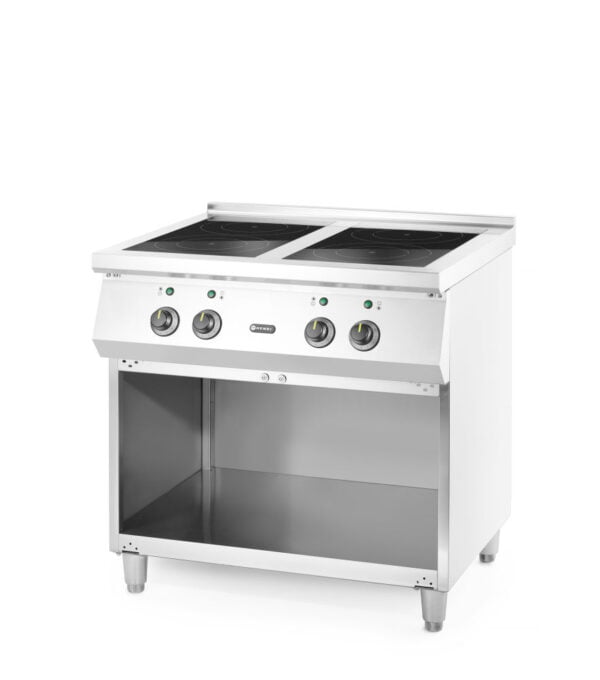 Cuisinière à induction avec 4 foyers 400V 17000W 800x700x900 mm – Image 2