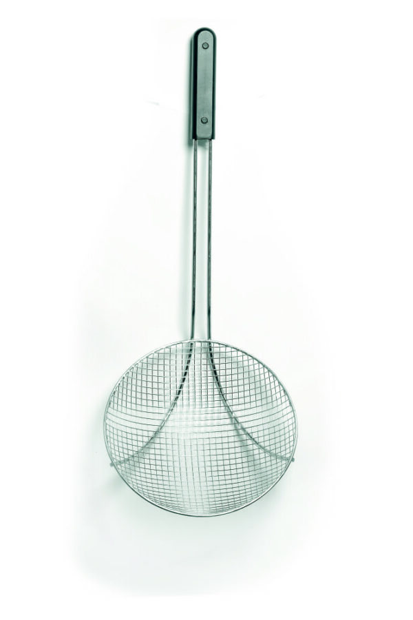 Écumoire a friture inox 260 mm poignée plastique