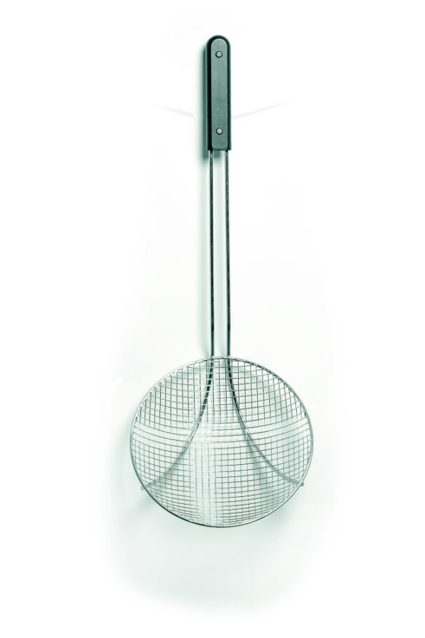 Écumoire a friture inox 260 mm poignée plastique – Image 2