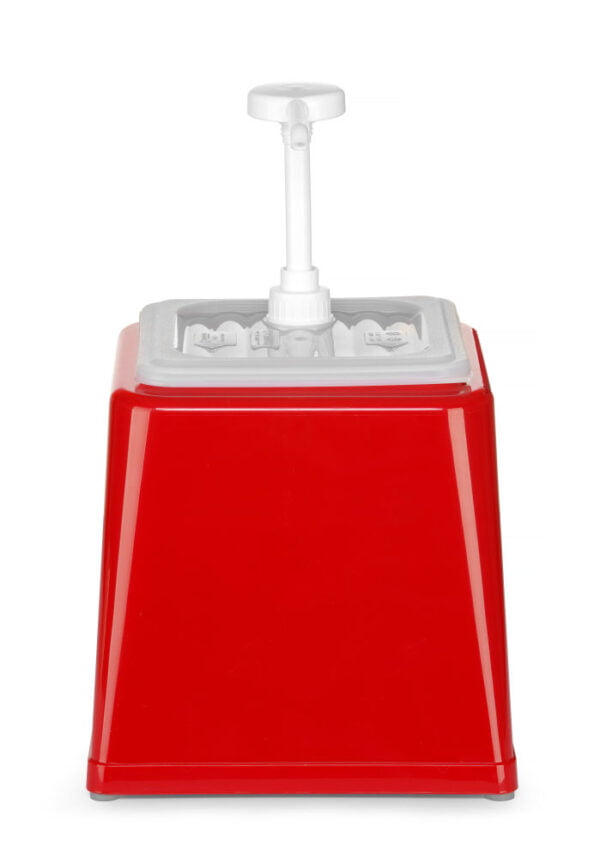 Distributeur de sauces rouge 2,5 l GN 1/6 200 mm