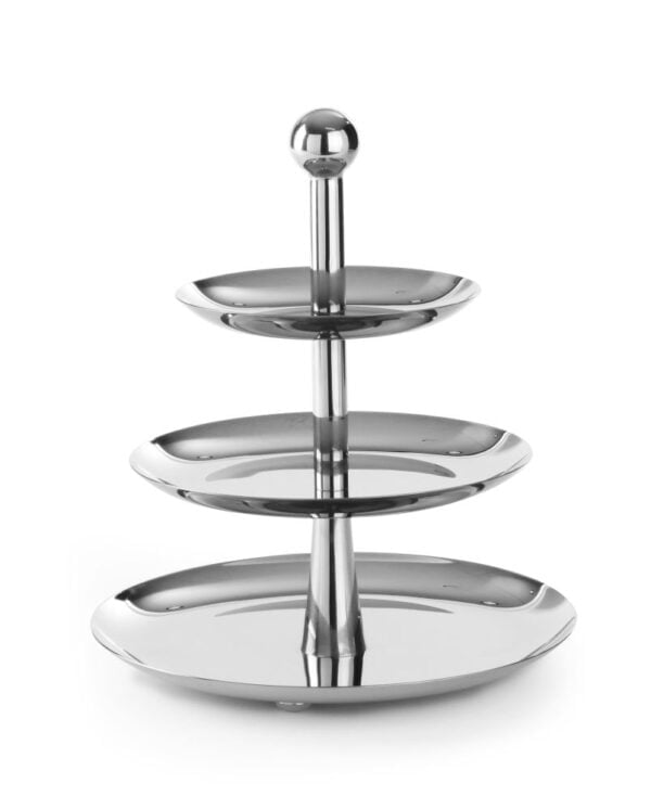 Etagère 3 niveaus inox 18/8 16.6-22-26.8 cm hauteur 32 cm