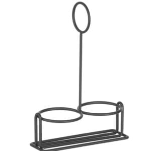 Etagère à condiments noir 135x65x200 mm