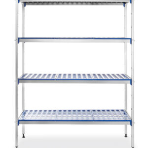 Etageres en aluminium, etages en polypropyl. 1280x405x1685mm