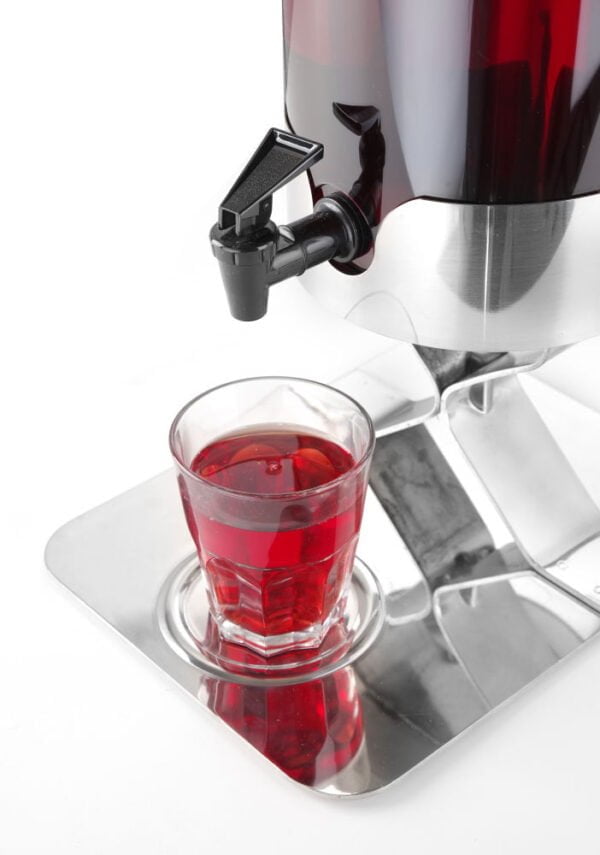 Fontaine de jus de fruit 5 l PC inox 280x220x510 mm