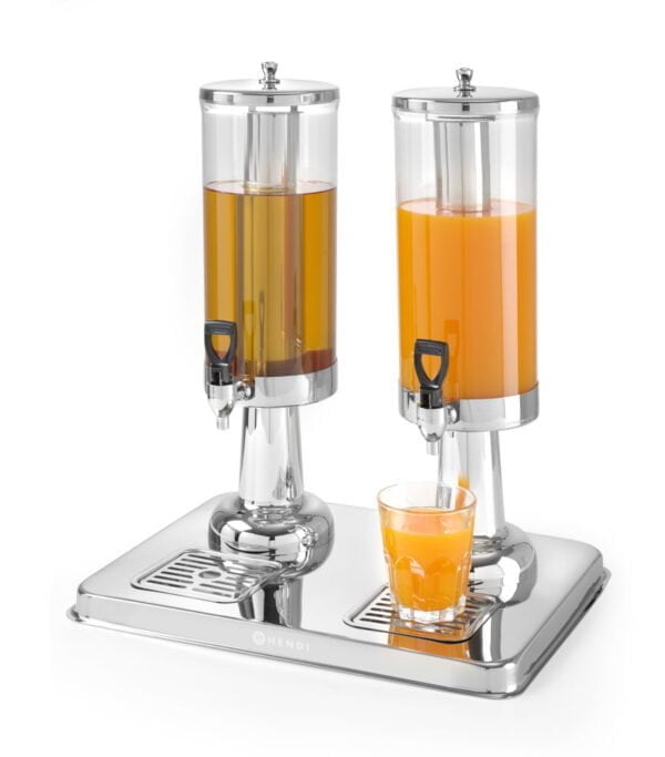 Fontaine à jus de fruit 2x3 l PC inox – Image 2