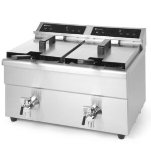 Friteuse à induction Profi Line 2x8L avec robinet 230V 2x3500W