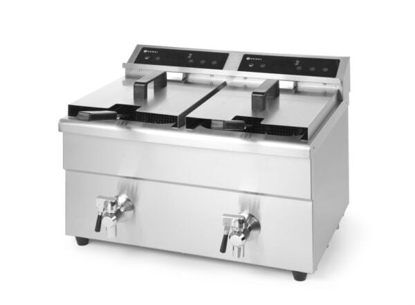 Friteuse à induction Profi Line 2x8L avec robinet 230V 2x3500W