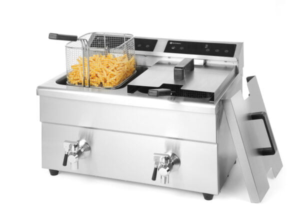 Friteuse à induction Profi Line 2x8L avec robinet 230V 2x3500W – Image 2