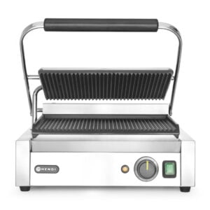 Grill de contact Panini seul dessus et dessous rainurés