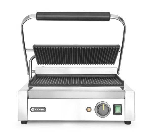 Grill de contact Panini seul dessus et dessous rainurés