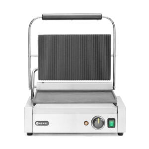 Grill de contact Panini seul dessus rainurés, dessous lisse