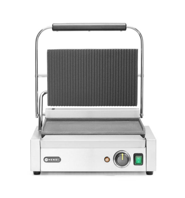 Grill de contact Panini seul dessus rainurés, dessous lisse