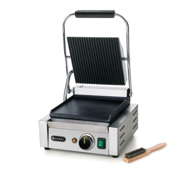 Grill de contact seul 1800W dessus rainurés, dessous lisse – Image 4