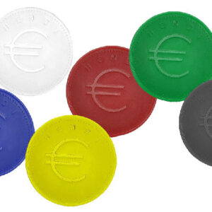 Jeton noir rond ABS