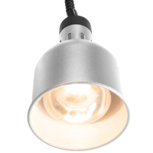 Lampe chauffante réglable cylindrique argent 230V 250W