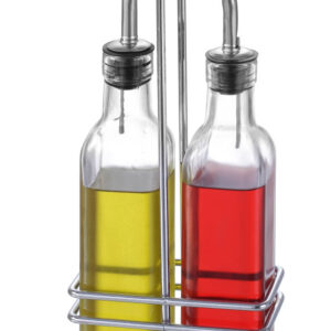 Ménagère inox pour huile et vinaigre 2x237ml