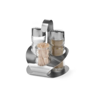 Ménagère poivre, sel, pot à cure-dents