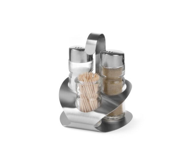 Ménagère poivre, sel, pot à cure-dents