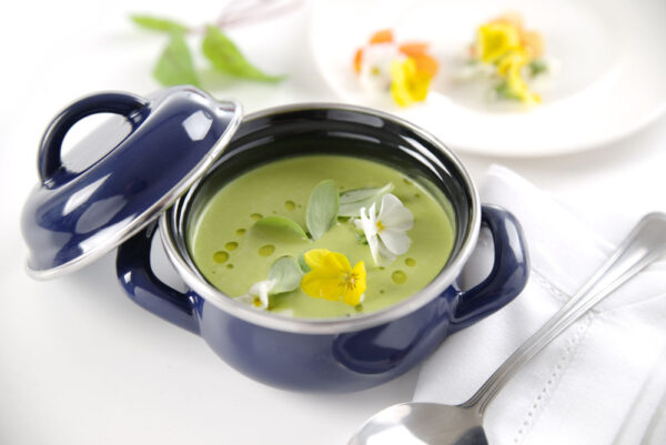 Marmite à soupe/sauce bleu émaillé 0,3 l 120x95 mm – Image 2