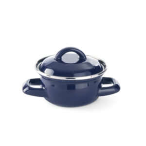 Marmite à soupe/sauce noir émaillé 0,6 l 135x103 mm