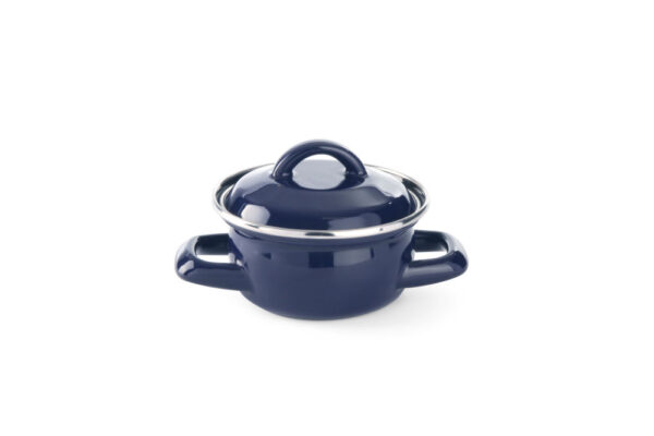 Marmite à soupe/sauce noir émaillé 0,6 l 135x103 mm
