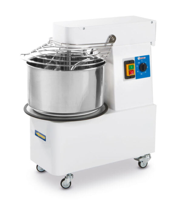 Pétrin à spirale 17 kg 20 l cuve fixe 400V 750W