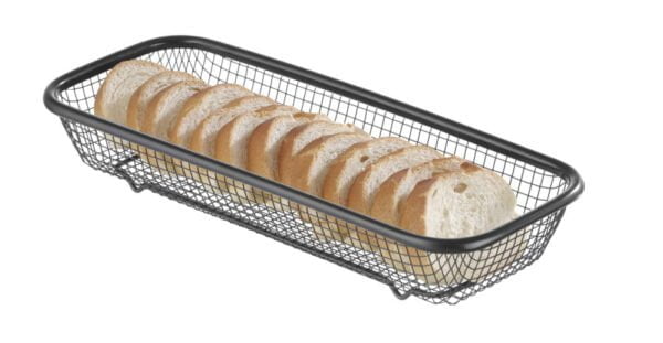 Panier de service inox noir 295x220x60 mm