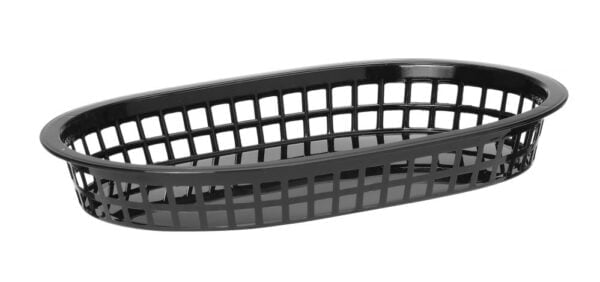 Panier de service style fast- food noir 275x175x38 mm PP