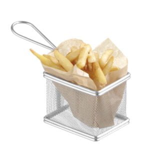 Paniers à frites mini 100x80x75 mm inox