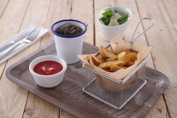 Paniers à frites mini 100x80x75 mm inox – Image 4