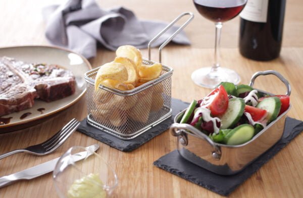 Paniers à frites mini 255x135x45 mm inox – Image 3