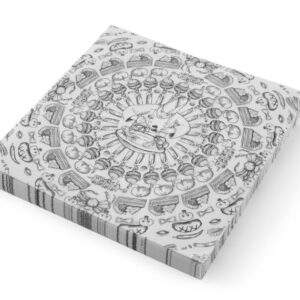 Serviettes  motif chef aliments 306x305 mm
