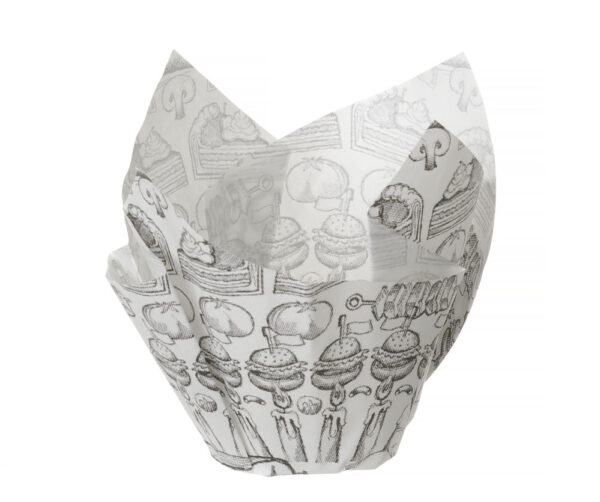 Serviettes préformé motif chef aliments 160x160x50