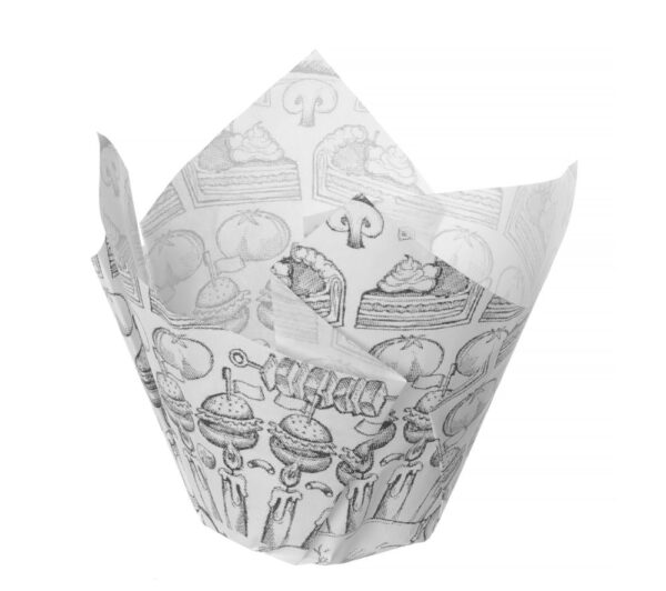 Serviettes préformé motif chef aliments 160x160x50 – Image 2