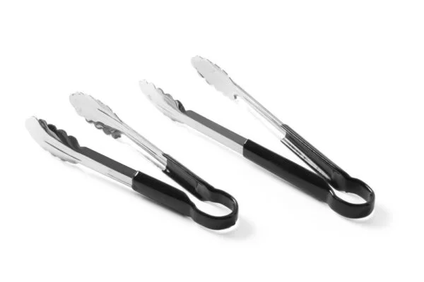Pince de service 250 mm inox poignée PVC noir