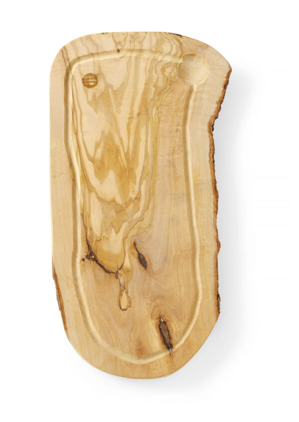 Planche à découper avec rigole bois d'olivier 400x250x18 mm