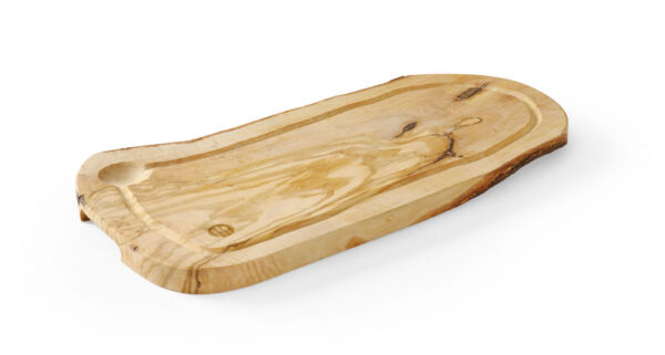 Planche à découper avec rigole bois d'olivier 400x250x18 mm – Image 2