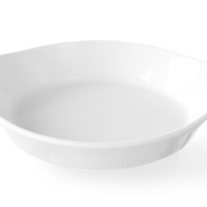 Plat à four rond 185x152x40 mm porcelaine