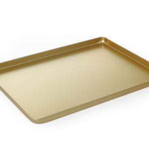 Plateau 600x400x20 mm aluminium couleur or